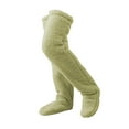 thumbnail image 4 of Milageto Plush Leg Warmers Cosplay Accessories Winter Sleeping Socks Thigh High Socks Green, 4 of 8
