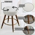 thumbnail image 2 of Newboti Furniture MoMo Boucle Upholstered Counter Height Stool, 360° Swivel BN.1654, 2 of 11