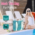 thumbnail image 5 of Strip Mesh Beach Tote Bags,Causal Pool Bags for Swimming Picnic Vacation Essentials, 5 of 6
