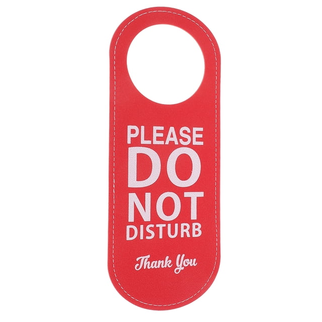 unbranded Señal Para Puerta De Por Favor Con Doble Cara En Cuero PU Verde Duradero