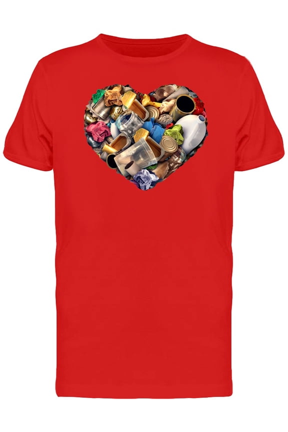 Heart Made Of Plastic Waste Tee Men's -Image by Shutterstock
