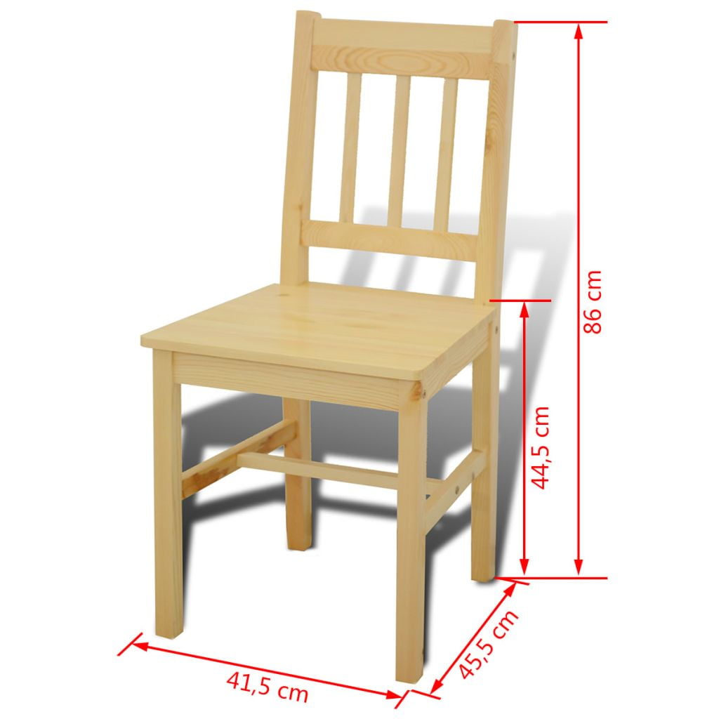 5 Piece Dining Set Dining Room Set, Wooden Kitchen Table and Chairs, Natural