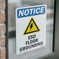thumbnail image 4 of ESD Floor Grounding With Symbol OSHA Notice Vinyl Decal Label 10 Inch x 7 Inch - 10 Pack, 4 of 6