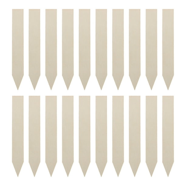 EeaseMX 50 etiquetas de madera para plantas de jardín, marcadores para viveros y estacas para plantas.