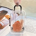 thumbnail image 2 of Storage Box Mini Transparent Easy Grip Non-slip Handle Space Saving Decorative Plastic Jewelry Candy Miniature Suitcase for Desktop, 2 of 7