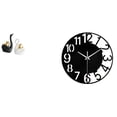 thumbnail image 1 of Figuras De Cisne, Adorno De Mesa, Artesanía, Decoración Para Parejas, Decoración De Mesa, Estatuas De Cisne Para Estantería, Entrada, Reloj De Pared Acrílico, Reloj Decorativo, Silencioso,, 1 of 8