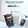 thumbnail image 4 of Cartucho de tinta Adoccur 275XL negro, paquete de 2, alto rendimiento, 4 of 7