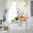 thumbnail image 5 of Fsddascl Orange Blue Pumpkins Fall Blackout Curtains for Bedroom/Living Room, Thermal Insulated Kitchen Curtains, Thanksgiving Vintage Botanical Grommet Darkening Window Treatment Drapes 27.5"x39"x2, 5 of 6