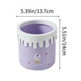 thumbnail image 4 of Small Trash Can with Lid, Mini Trash Can for Bathroom, Office and Bedroom, Small Bathroom Garbage Can with Swing Top, Compact Waste Basket for Desk, Dorm & Home, Purple - Xuniizn, 4 of 7