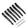 thumbnail image 3 of 6 pinzas profesionales para el pelo, antideslizantes, divisorias, para cortar y peinar el cabello (negras), 3 of 14