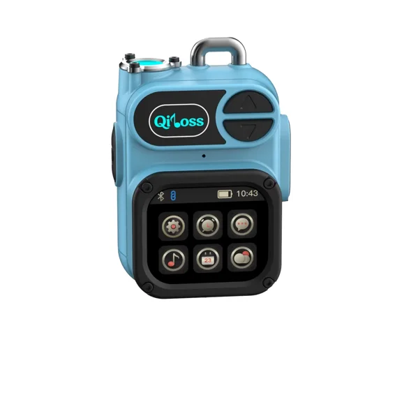 Blue Mini Portable Bluetooth Speaker Small Wireless Bluetooth 5.4 Speaker with Display Screen