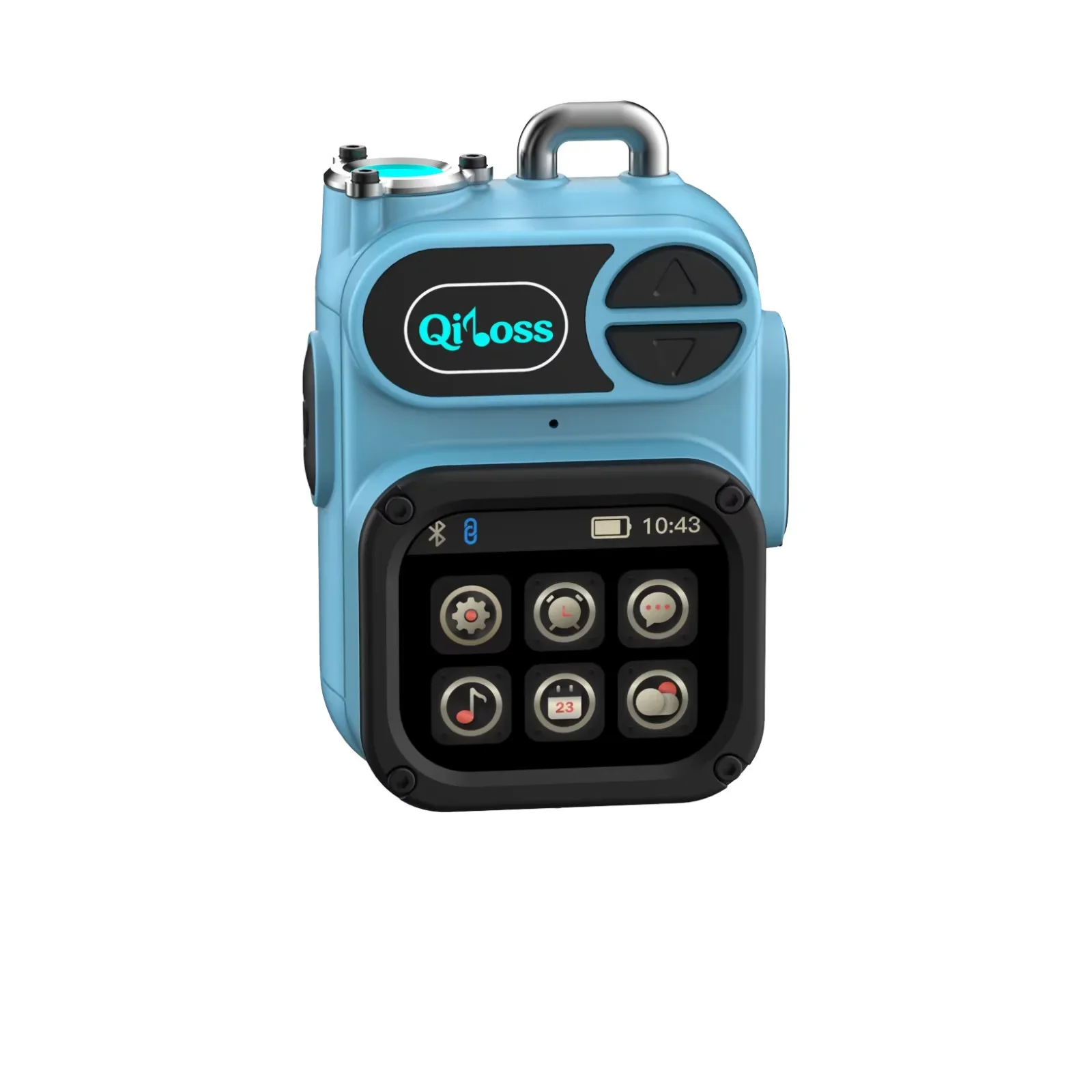 Blue Mini Portable Bluetooth Speaker Small Wireless Bluetooth 5.4 Speaker with Display Screen