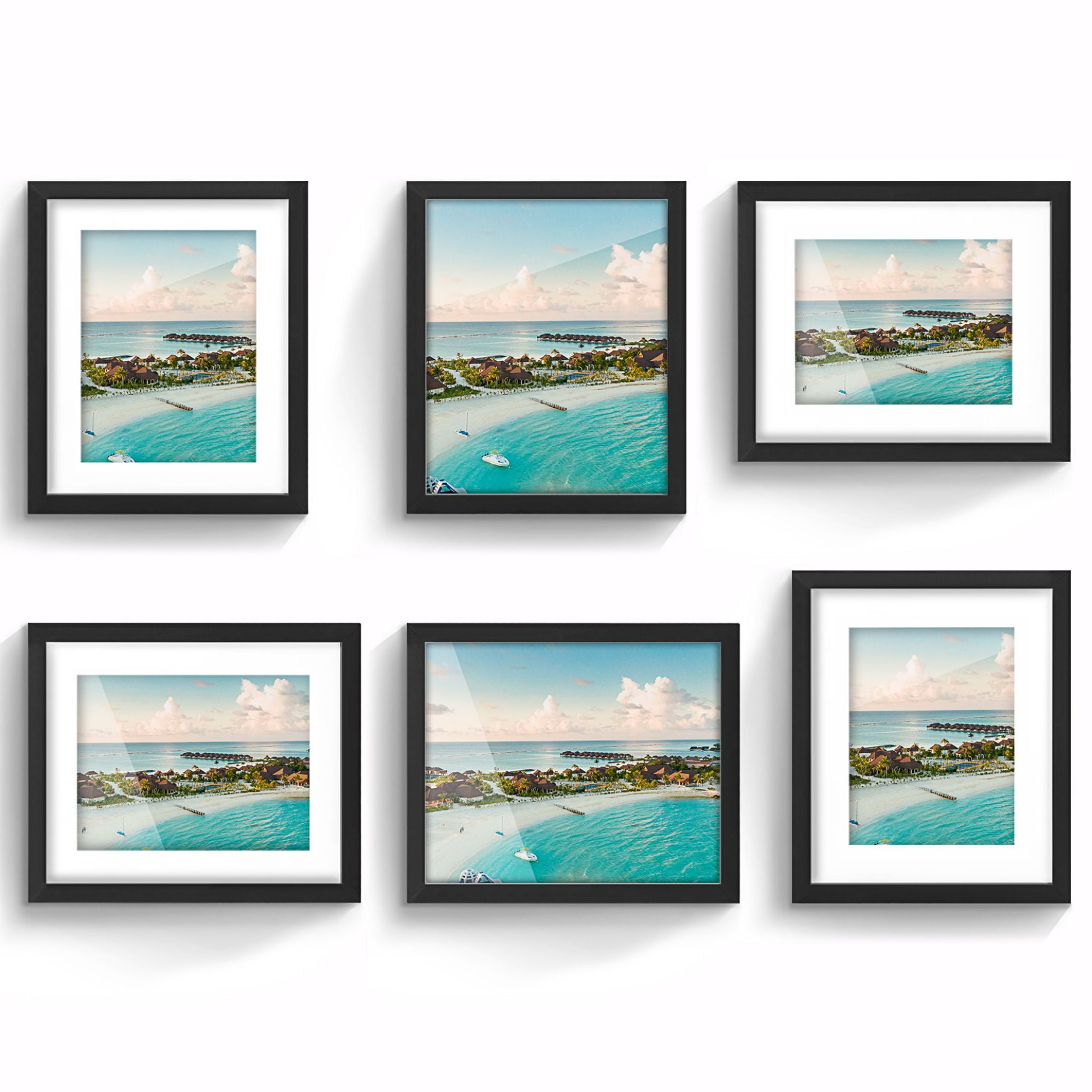Buy 8x10 Picture Frames, Set of 2, Display 5x7 Photo Frame with Mat or 8x10 Without, Wall