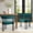 Teal, variant on Vanity Chair for Makeup Room, Corduroy Accent Chair with U-Shaped Backrest, Modern Comfy Desk Chair No Wheels, Upholstered Dining Chair Set of 2 with Metal Legs for Bedroom, Living Room(Blue,2)