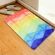 thumbnail image 4 of Alfombrilla de baño antideslizante de franela con cuadrícula de colores, de secado rápido y apta para la cocina, 4 of 8