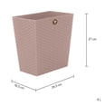 thumbnail image 2 of Cesto papelero cuadrado La Ardilla Rattan rosa satín, 2 of 5