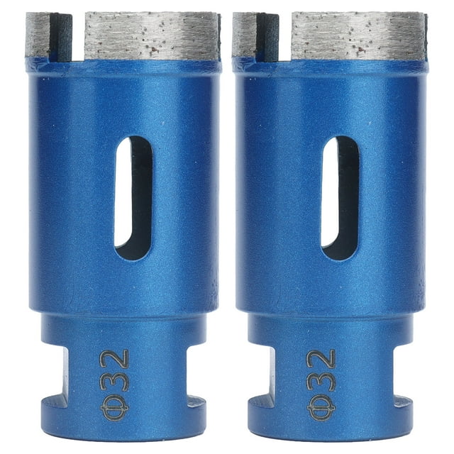 2 uds perforadoras de mármol 32mm afiladas y resistentes brocas de sierra de perforación azul para mármol, granito, azulejos de cerámica, hormigón