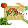 thumbnail image 2 of Caroline's Treasures Cooked Shrimp on Yellow speckle Glass Cutting Board, 2 of 2