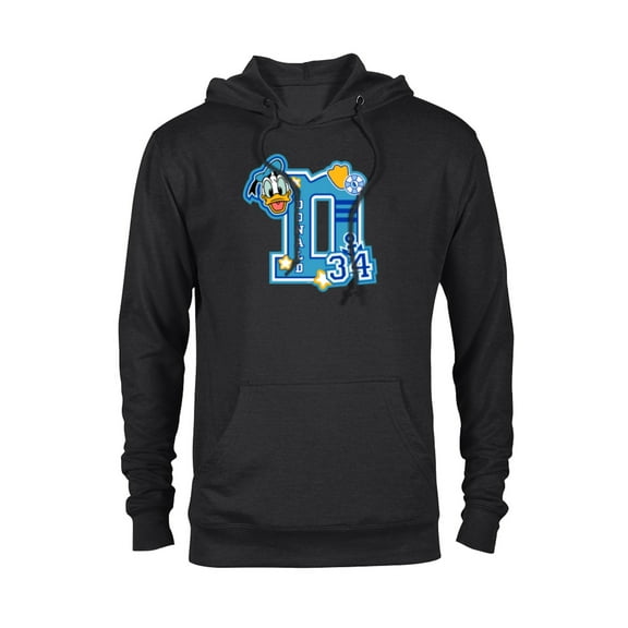 Disney Donald Duck Varsity 34 - Pullover Hoodie for Adults - Customized-Black