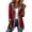 Red, variant on Breezora Women's Denim Patchwork Corduroy Cardigan Lapel Long Sleeve Button Down Casual Open Front Lightweight Jacket
