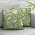 thumbnail image 3 of Fenyluxe Sage Green Tulip Throw Pillow Covers Rustic Transparent Tulip Floral Pattern Cushion Decorative Pillowcases for Bedroom Living Room Sofa Home 22x22in, 3 of 5