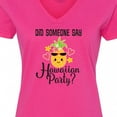 thumbnail image 4 of Inktastic Hawaiian Party Pineapple Women's V-Neck T-Shirt, 4 of 5
