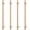224mm, variant on Gamvdout Furniture Handles 4Pcs Beech Copper Brushed Solid Wood Handle Cabinet Door Log Wardrobe Drawer Chinese Style Wooden Door Handle 224Mm
