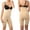 Beige, variant on Seamless High Waist Cincher Long Leg Shaper, Firm Control Flatten Tummy, Fullness Women Thigh Slimmer