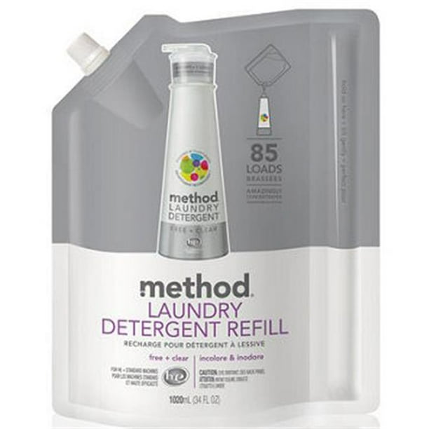 Method 01168 F&C Free And Clear Detergent Refill 85 Loads Pack Of 6