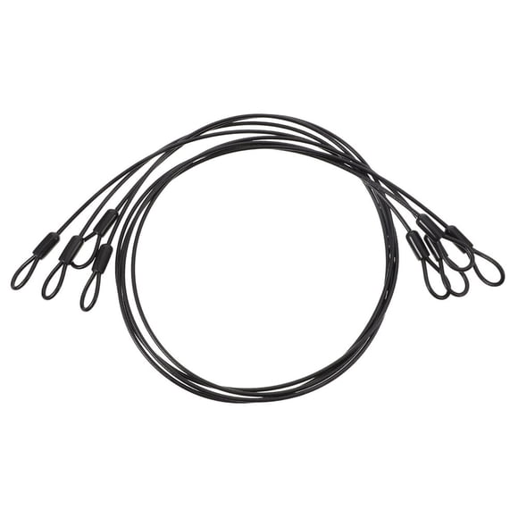 HLONK 4 Pcs Wire Rope Lanyard Heavy Weight Tie Out Cable Stainless Steel Wires Outdoor