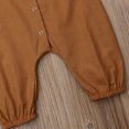thumbnail image 4 of Diconna Newborn sleeveless cotton solid color button trousers jumpsuit, 4 of 5
