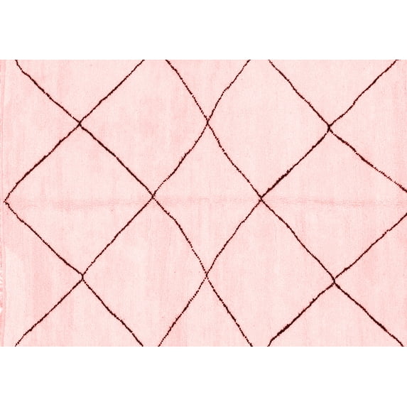 Ahgly Company Indoor Rectangle Oriental Red Modern Area Rugs, 8' x 12'