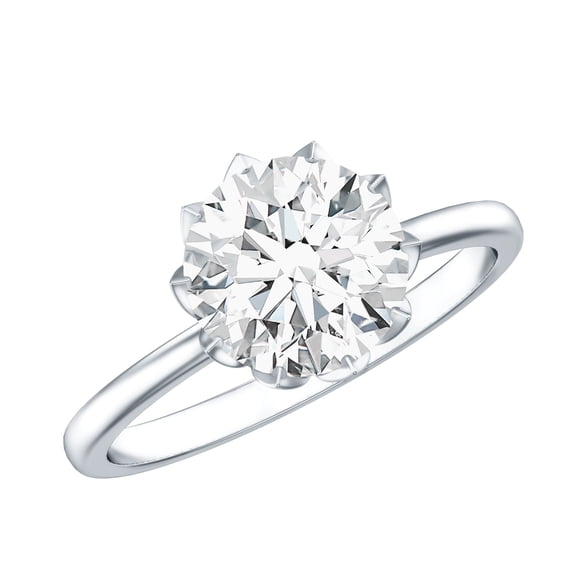 Rosec Jewels Lab Grown Diamond Engagement Ring 2 Carat - IGI Certified (E-VS1 Quality) - Gift for Special Occasions, 925 Sterling Silver, US 4.00