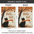 thumbnail image 4 of Hello Fall Black Cat with Scarf Fall Garden Flags 12.5"x18" Double Side,Small Yard Flags for Outside,Outdoor Fall Decor,Autumn Funny Garden Flag Yard Decoration, 4 of 4