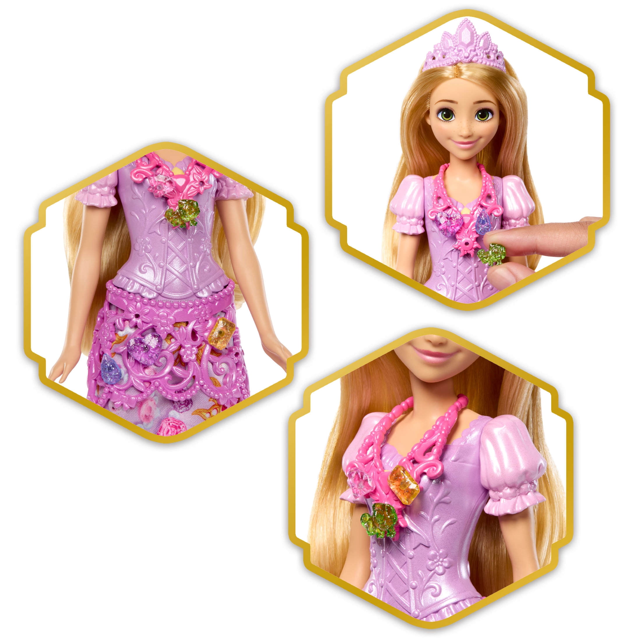 Disney Princess Jewel Reveal Rapunzel Fashion Doll w/ 8 Surprises