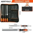 thumbnail image 5 of Metal Files, Aertyole 19PCs Metal File Set, Metal Files for Steel, 14 Needle Files with Case, Riffler File, Steel Brush, File Sets for Wood and Metal, for Metalworking & Woodworking, 5 of 9