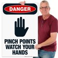 thumbnail image 2 of Pinch Points Watch Your Hands Sign, OSHA Danger Sign, (SI-3900) 24x36 Corrugated Plastic, 2 of 7