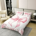 thumbnail image 2 of Erosebridal Pink Bowknot 100% Cotton Bedding Set,Watercolor Bow Duvet Cover Full Teens Adult,Fantasy European Flower Quilt Cover(No Comforter), 2 of 5