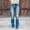Sky Blue, variant on Sakmal Girlfriend Women's Pants Ripped Denim Bootcut Jean High Waisted Blue Full Length Dark Wash Pants with Pockets