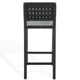 thumbnail image 5 of Safavieh Jeremiah Woven Leather Counter Stool in Black, 5 of 10