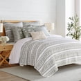 thumbnail image 3 of Levtex Home Adare Sage Reversible King / Cal King Quilt Set (106x92in) with 2 Pillow Shams (36x20in) - Floral Bedding - Sage White - Cotton King Size Quilt Bedding Set - Lightweight, Soft, Pre-Washed, 3 of 5
