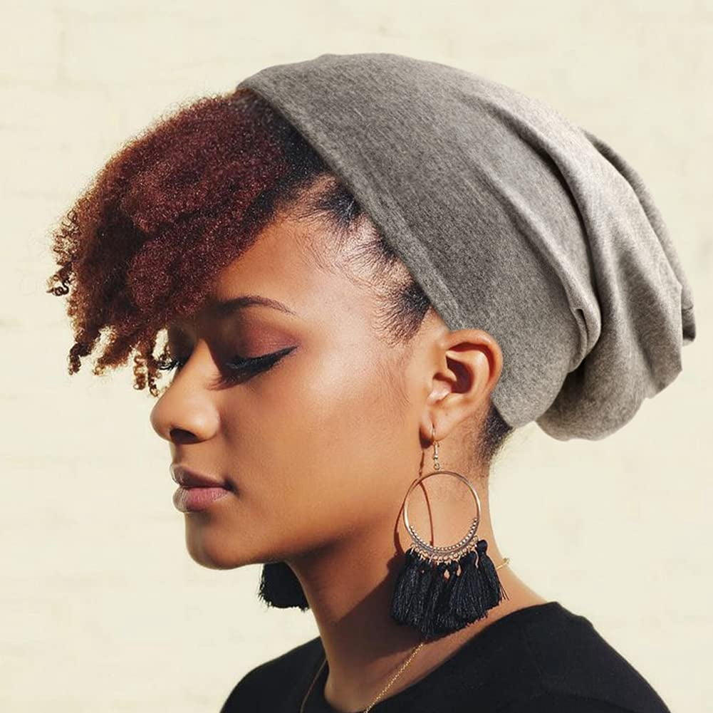 Satin Lined Frizzy Hair Beanie 