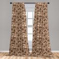 thumbnail image 5 of Ambesonne Funny Sloth Curtains, Coffee and Lazy Animal, Pair of 28"x84", Umber Beige Warm Taupe, 5 of 5