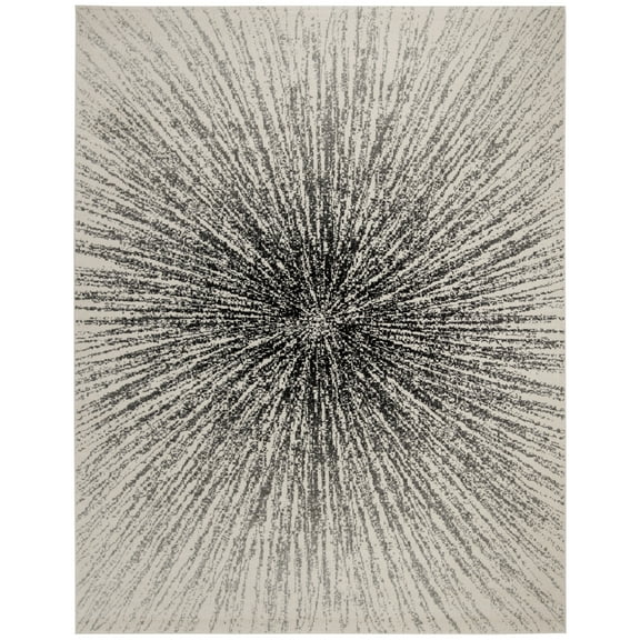 SAFAVIEH Evoke Vana Abstract Area Rug, Black/Ivory, 8' x 10'