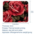 thumbnail image 5 of Rose Printed Square Desk Mat Mousepad, 8.3x9.8 Inch, Non-Slip Rubber Bottom, Suitable for Office and Gaming, 5 of 6