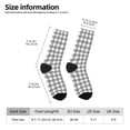 thumbnail image 5 of Yiaed Gray Checkboard Print Great elasticity Crew Socks Sports socks for Men and Women, 5 of 5