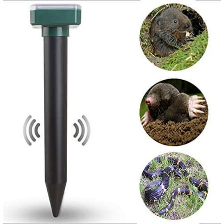Solar Sonic Mole Repellent,4 Pack,Ultrasonic & Solar Powered Repellent