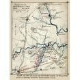 thumbnail image 2 of Unknown 12x14 White Modern Wood Framed Museum Art Print Titled - State of Operations Virginia - 1863, 2 of 4