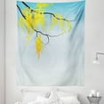 thumbnail image 1 of Floral Tapestry, Modern Print Like Image Tree Branch with Flowers Buds Blossoms Art, Fabric Wall Hanging Decor for Bedroom Living Room Dorm, 5 Sizes, Yellow Brown Blue, by Ambesonne, 1 of 1