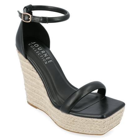 

Journee Collection Womens Olesia Tru Comfort Foam Buckle Espadrille Wedge Sandals